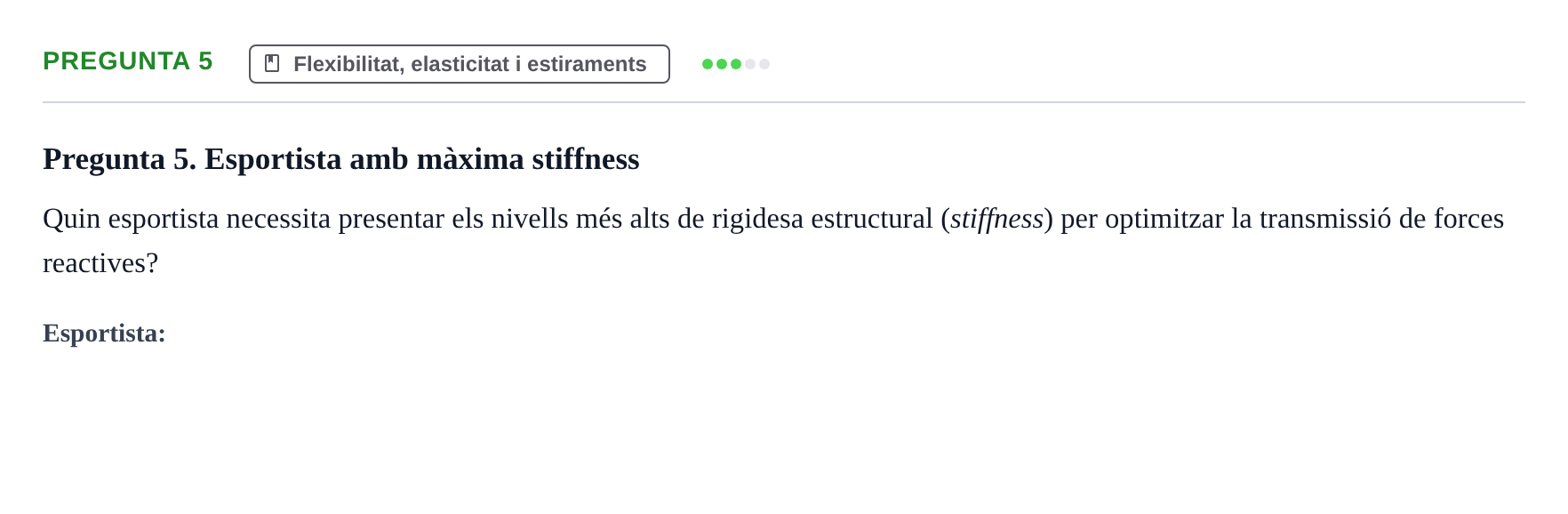 Enunciado: Pregunta 5