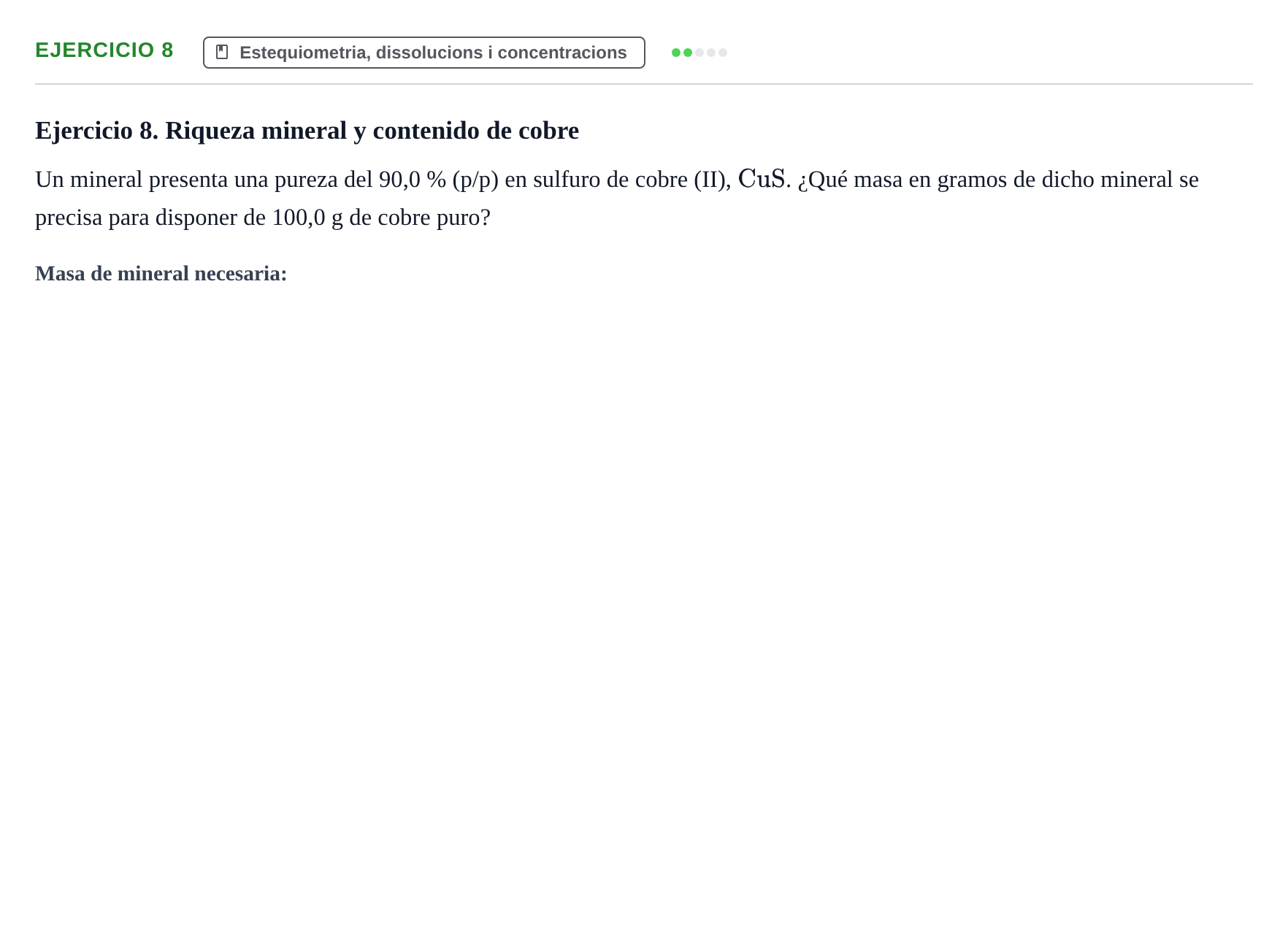 Enunciado: Ejercicio 8
