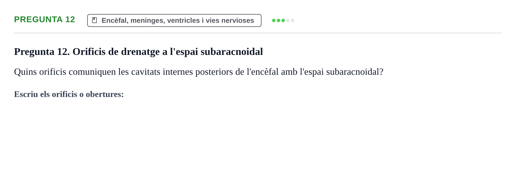 Enunciado: Pregunta 12