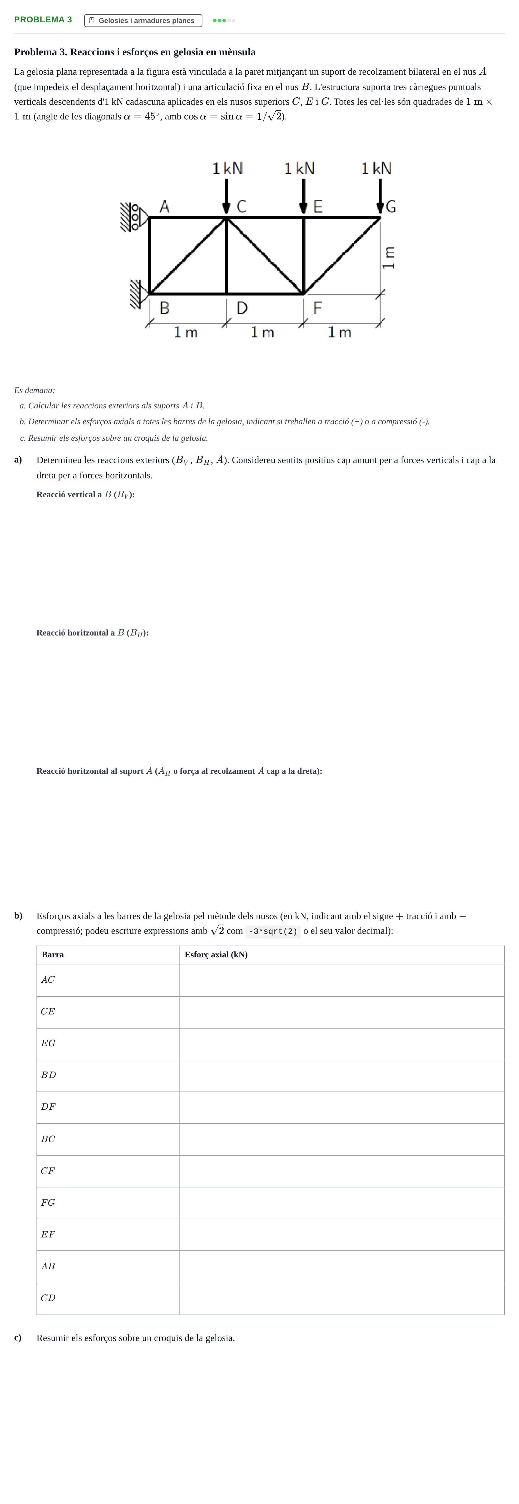 Enunciado: Problema 3 · Física I UPC Exemples