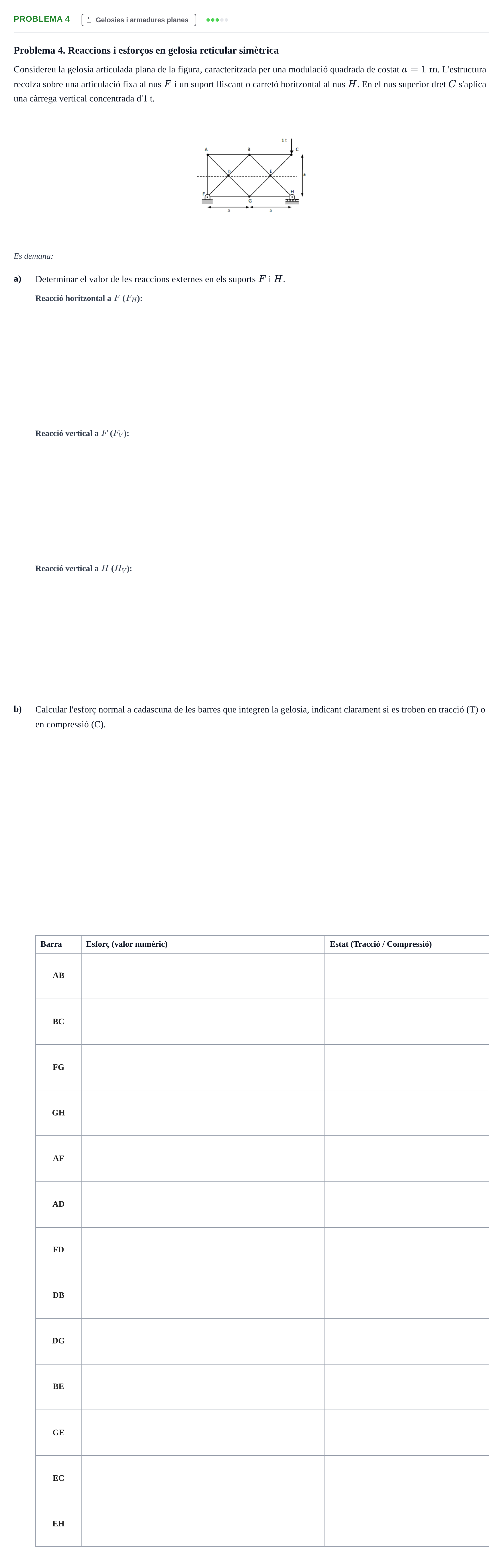 Enunciado: Problema 4 · Física I UPC Exemples