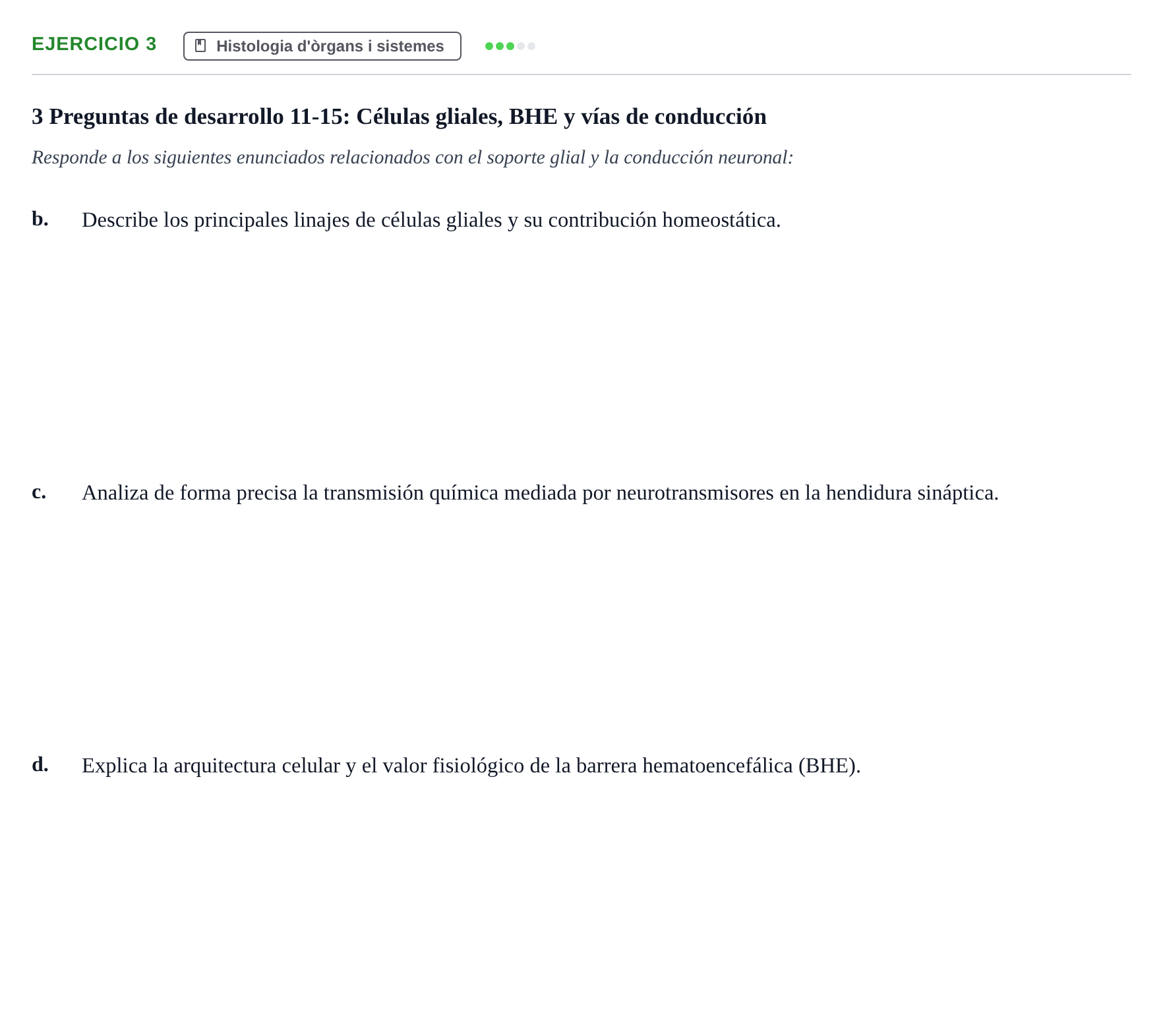 Enunciado: 3 - Histologia d'òrgans i sistemes