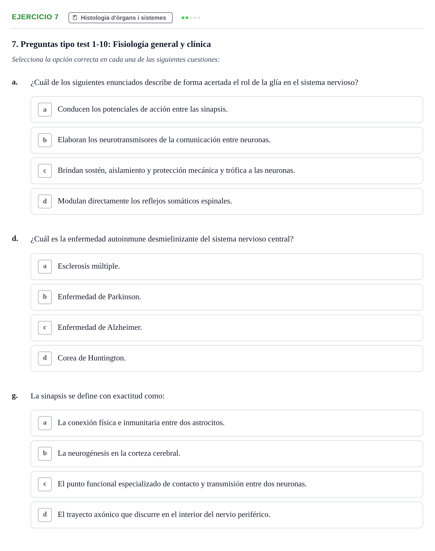 Enunciado: 7 - Histologia d'òrgans i sistemes