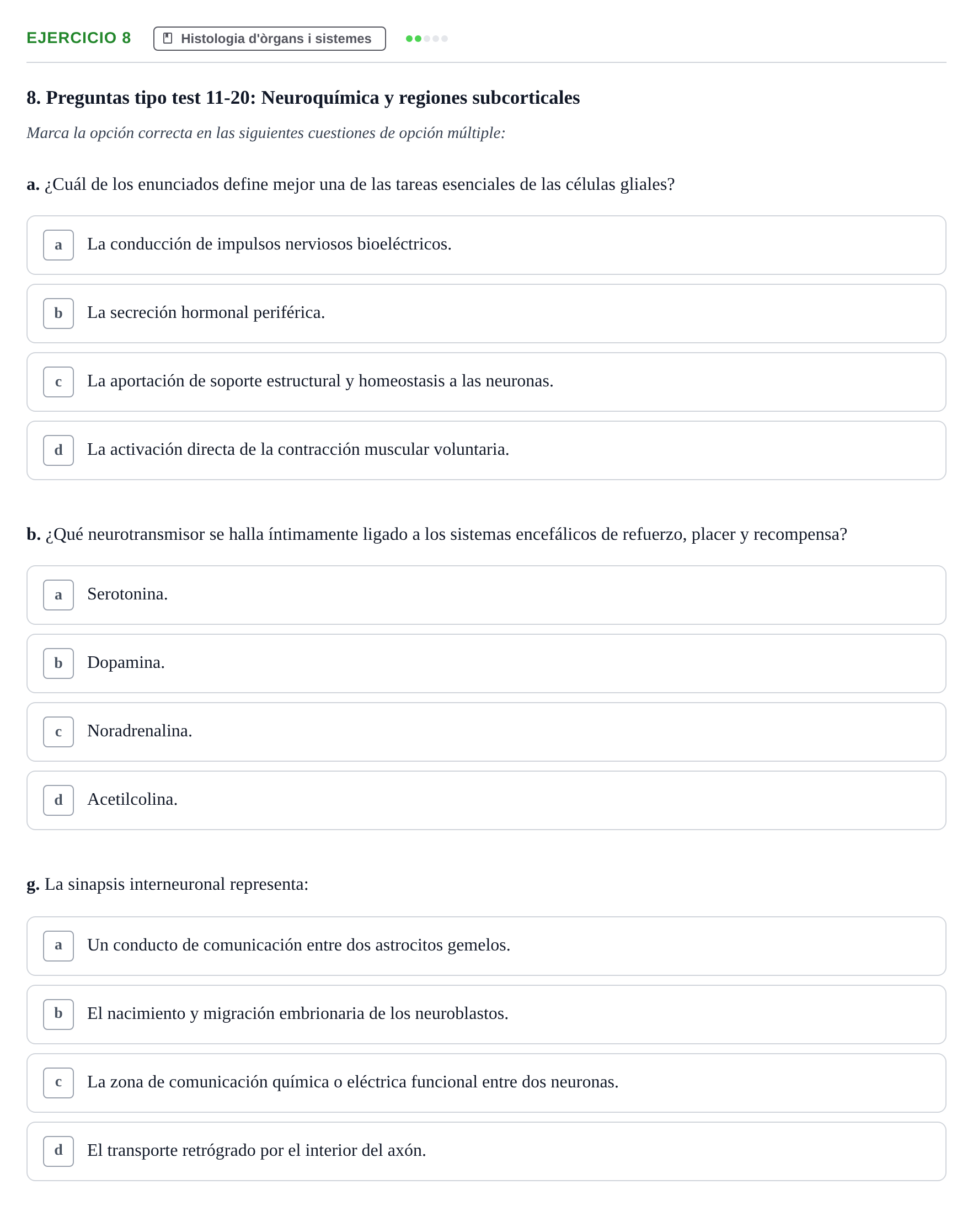 Enunciado: 8 - Histologia d'òrgans i sistemes
