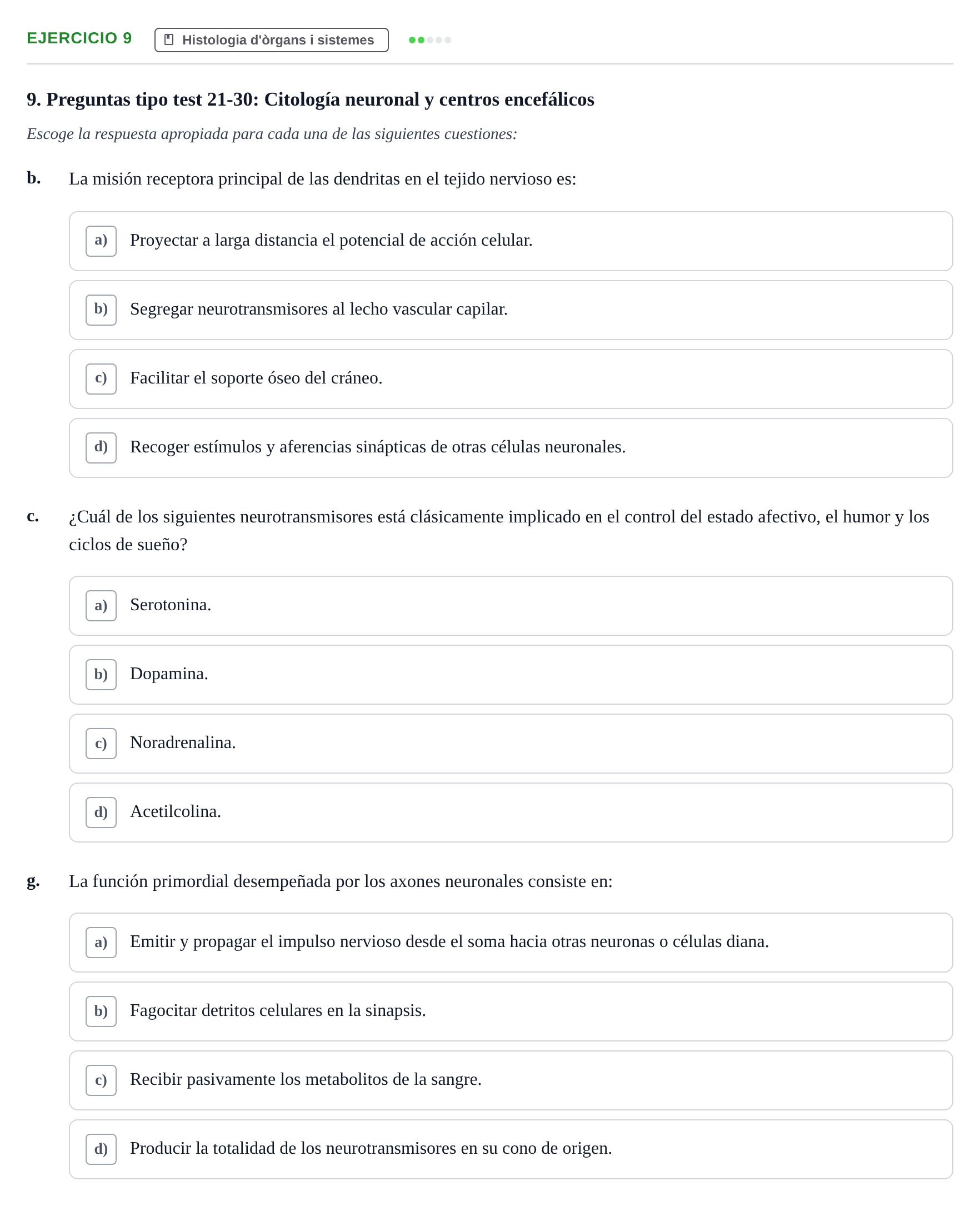 Enunciado: 9 - Histologia d'òrgans i sistemes
