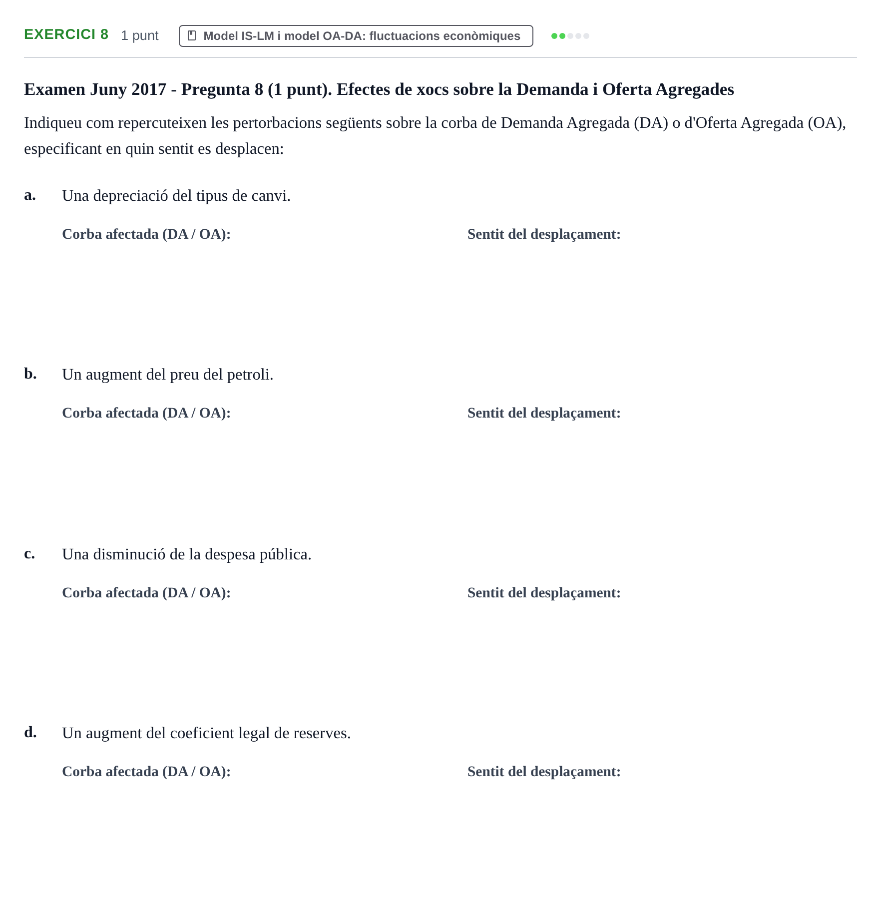 Enunciado: Problema 8 · Introducción a la Economía UPC 2017
