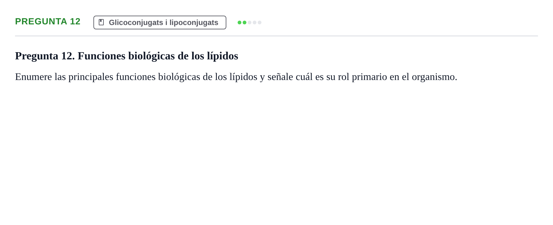 Enunciado: Pregunta 12