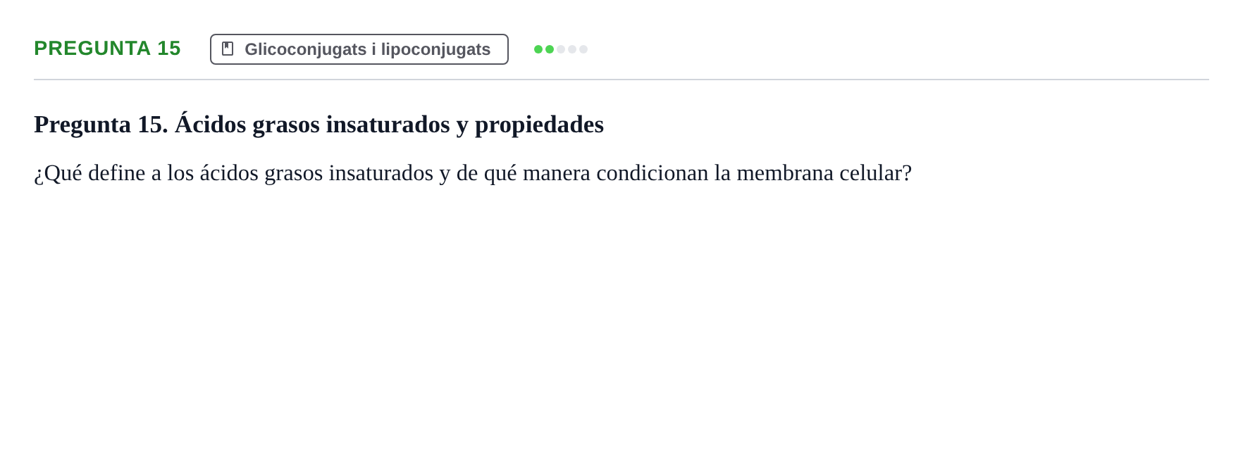 Enunciado: Pregunta 15