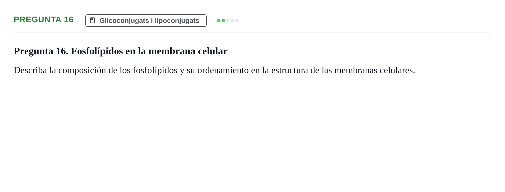 Enunciado: Pregunta 16