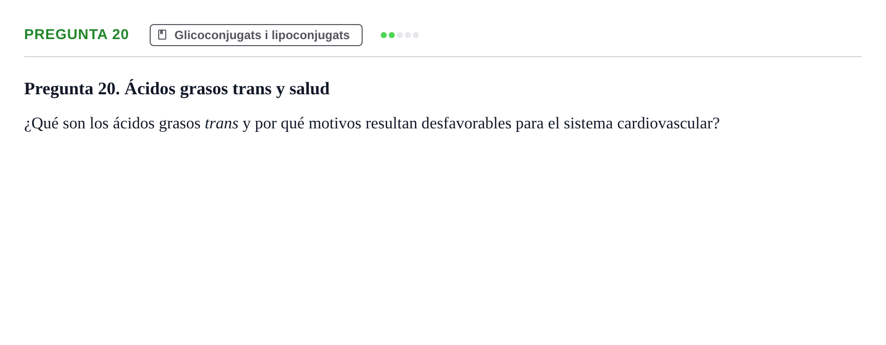 Enunciado: Pregunta 20