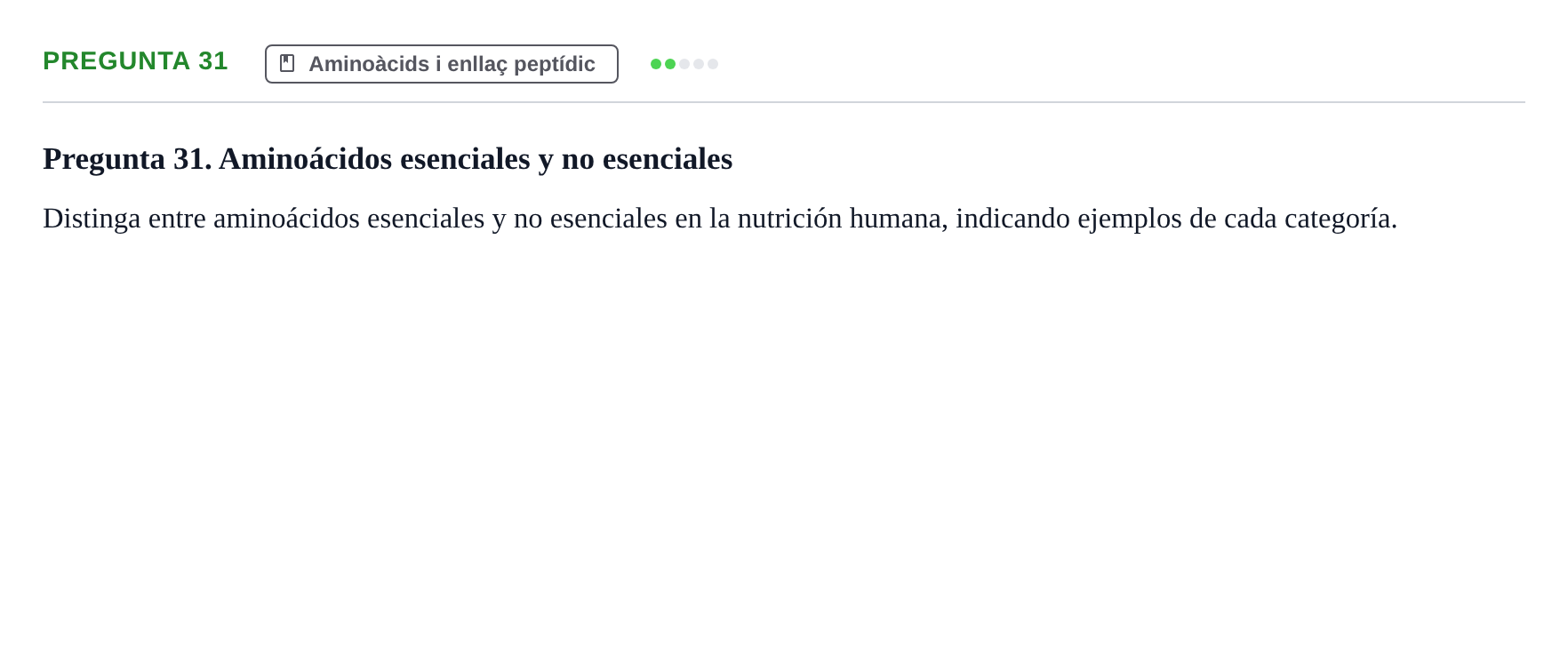 Enunciado: Pregunta 31