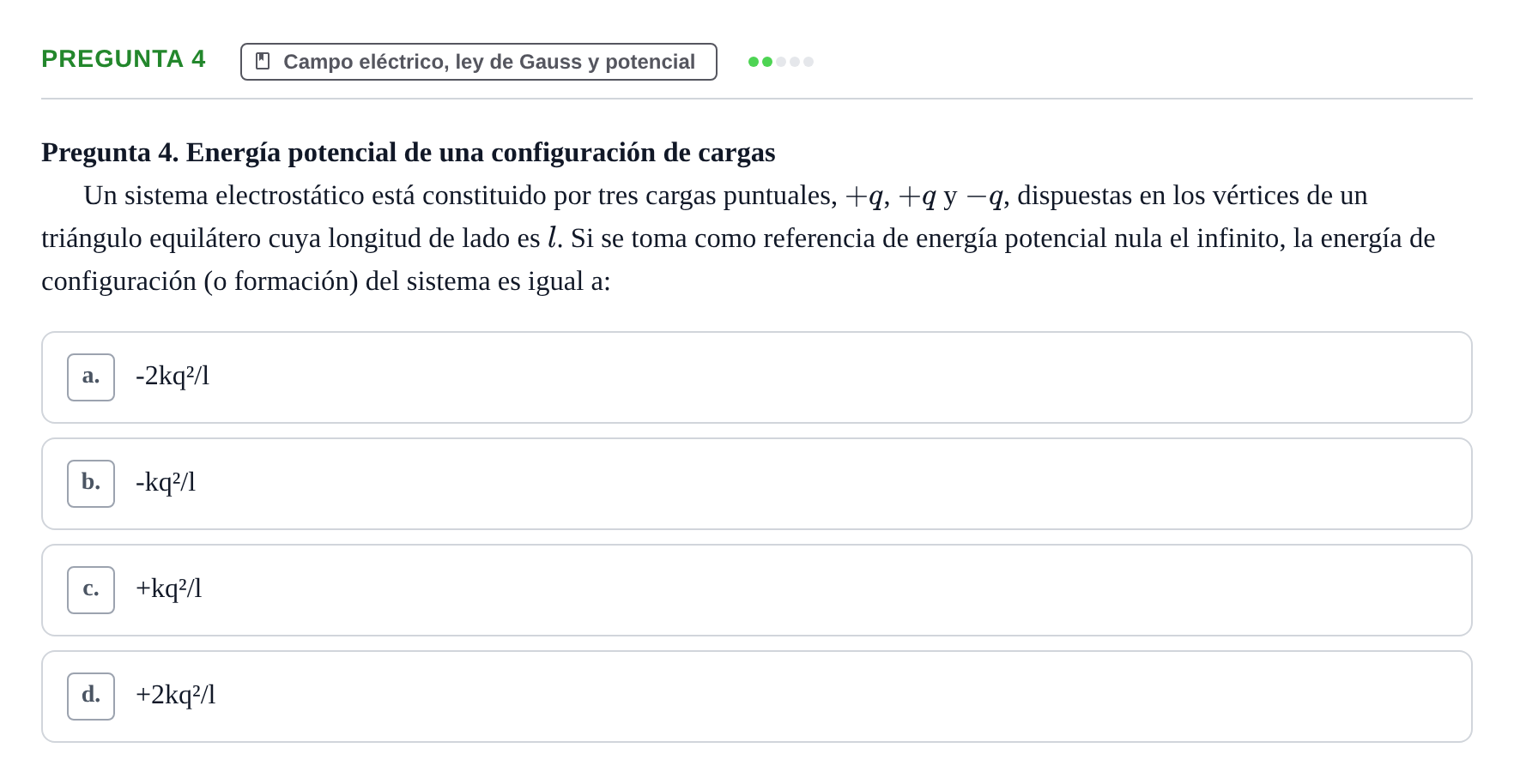 Enunciado: Pregunta 4 · Física UPC 2021