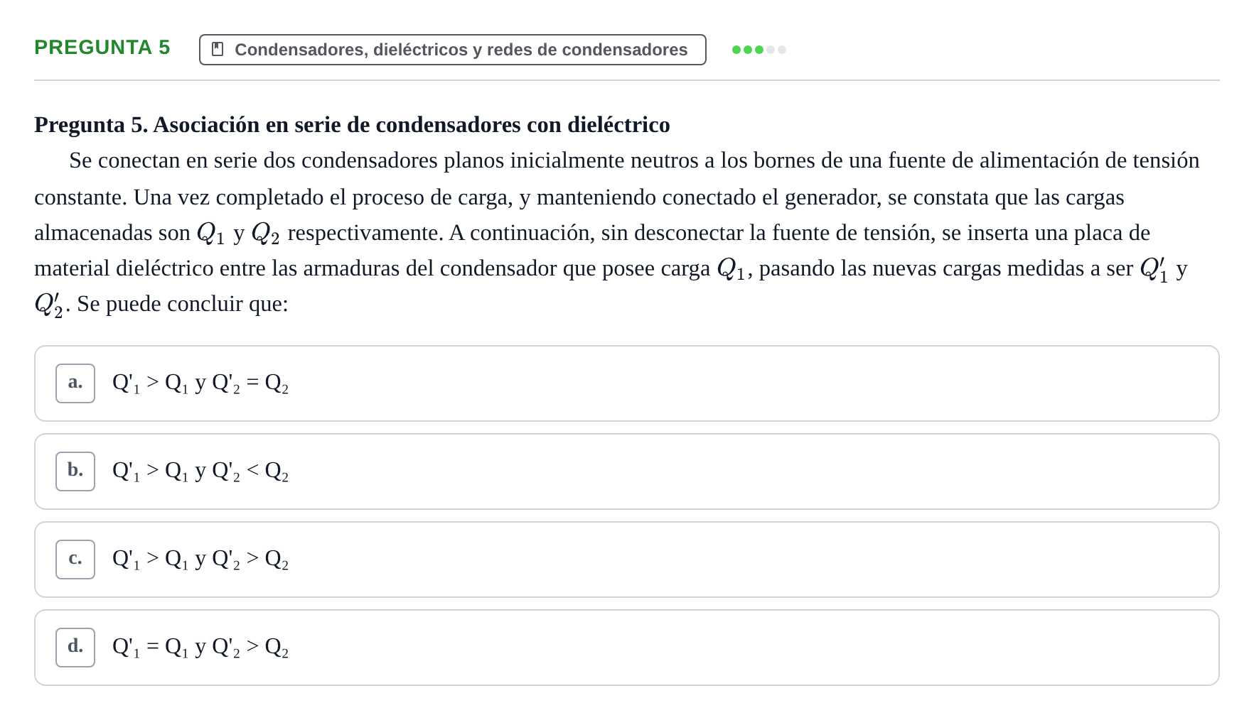 Enunciado: Pregunta 5 · Física UPC 2021