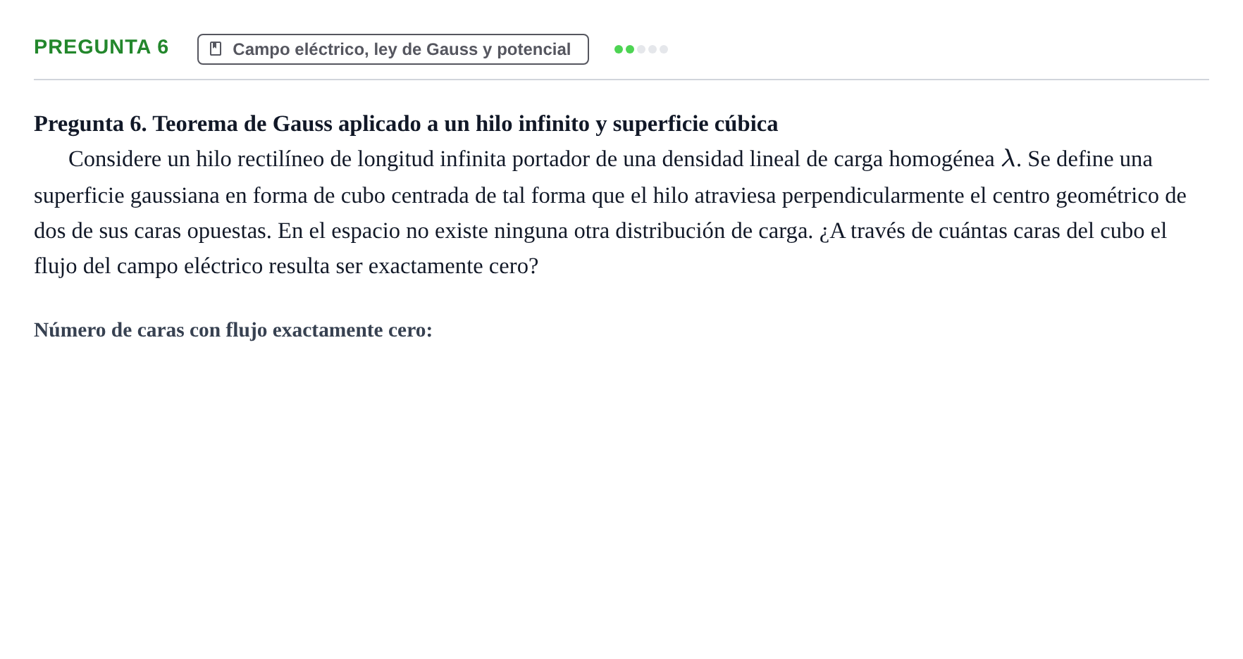 Enunciado: Pregunta 6 · Física UPC 2021