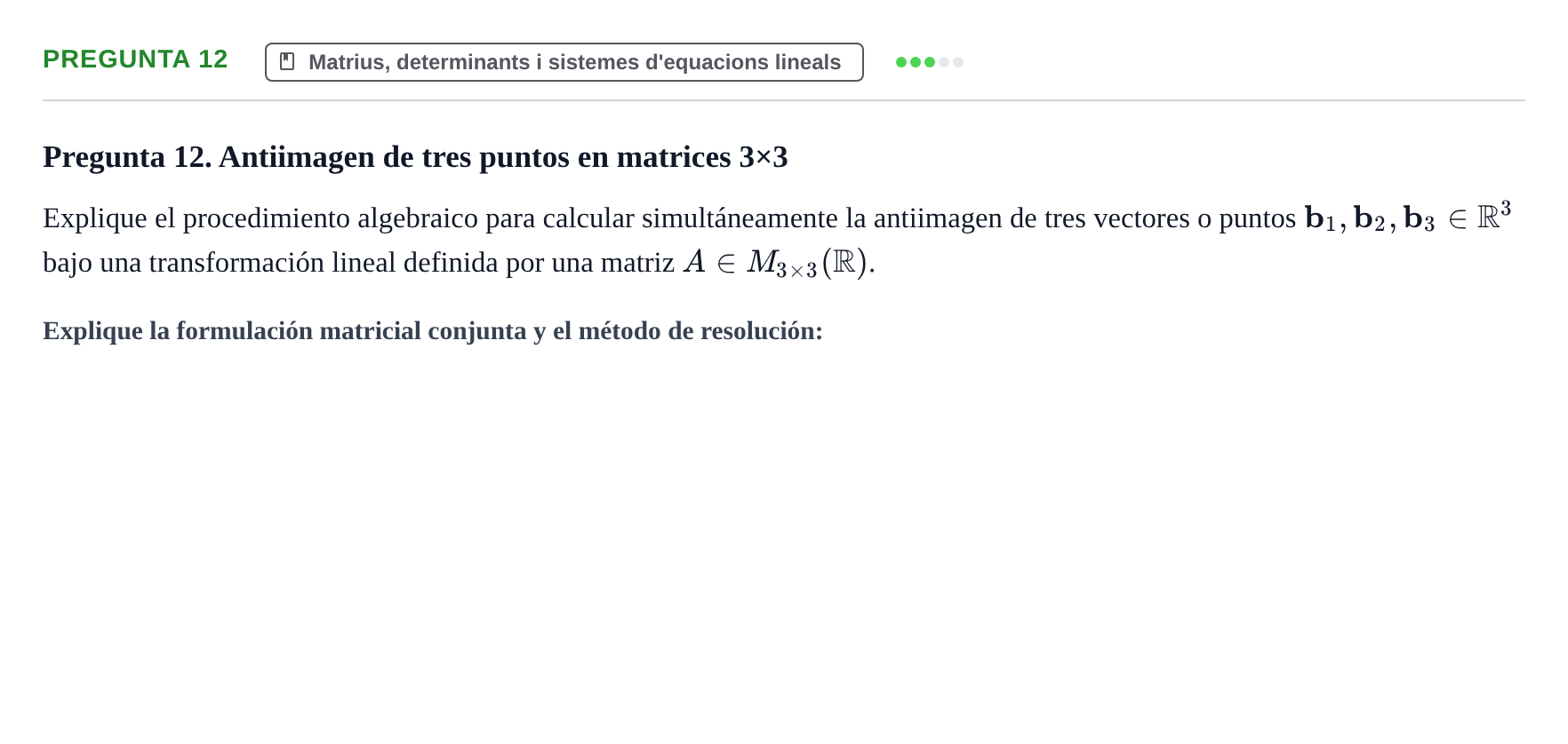 Enunciado: Pregunta 12