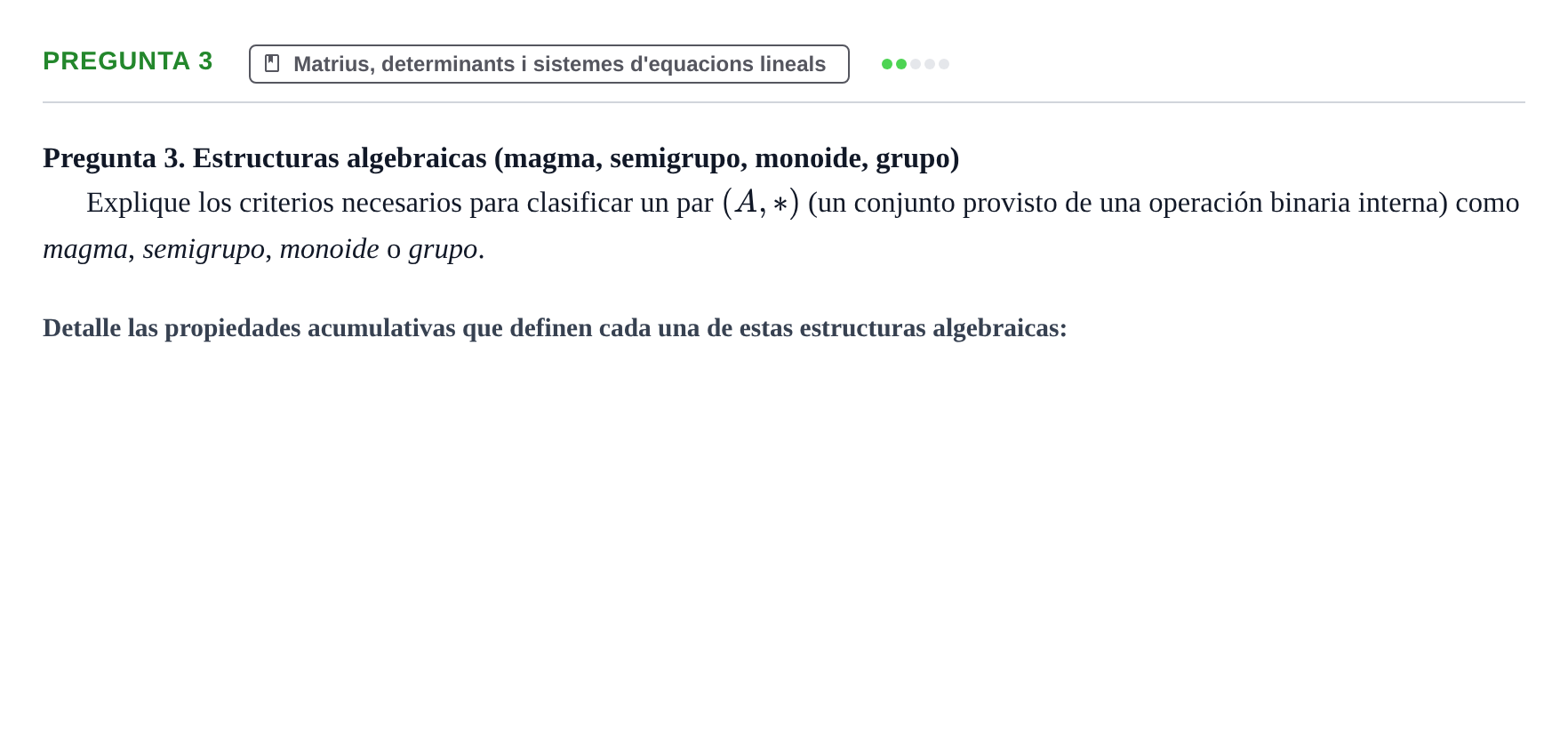 Enunciado: Pregunta 3