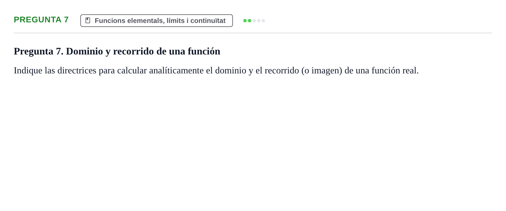 Enunciado: Pregunta 7