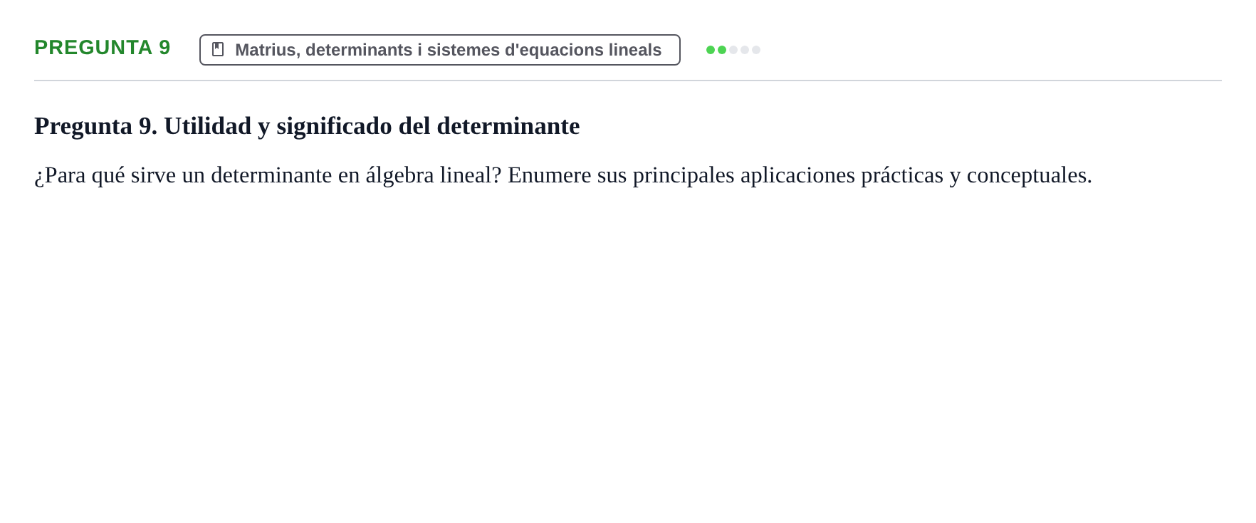 Enunciado: Pregunta 9