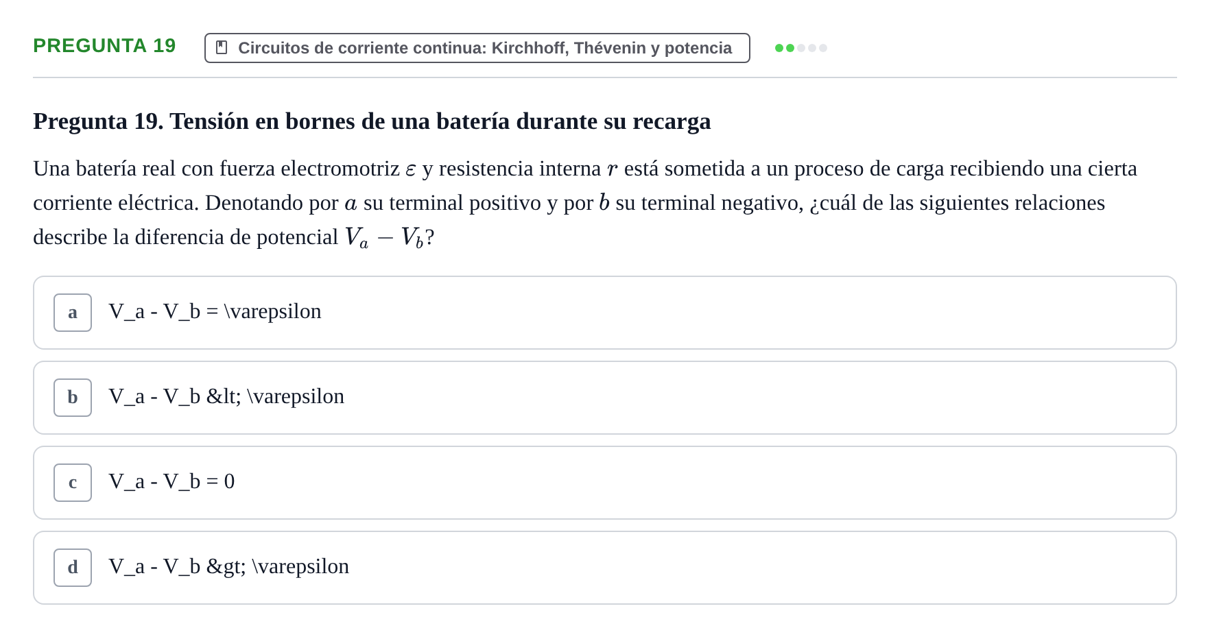 Enunciado: Pregunta 19 · Física UPC Juny 2022