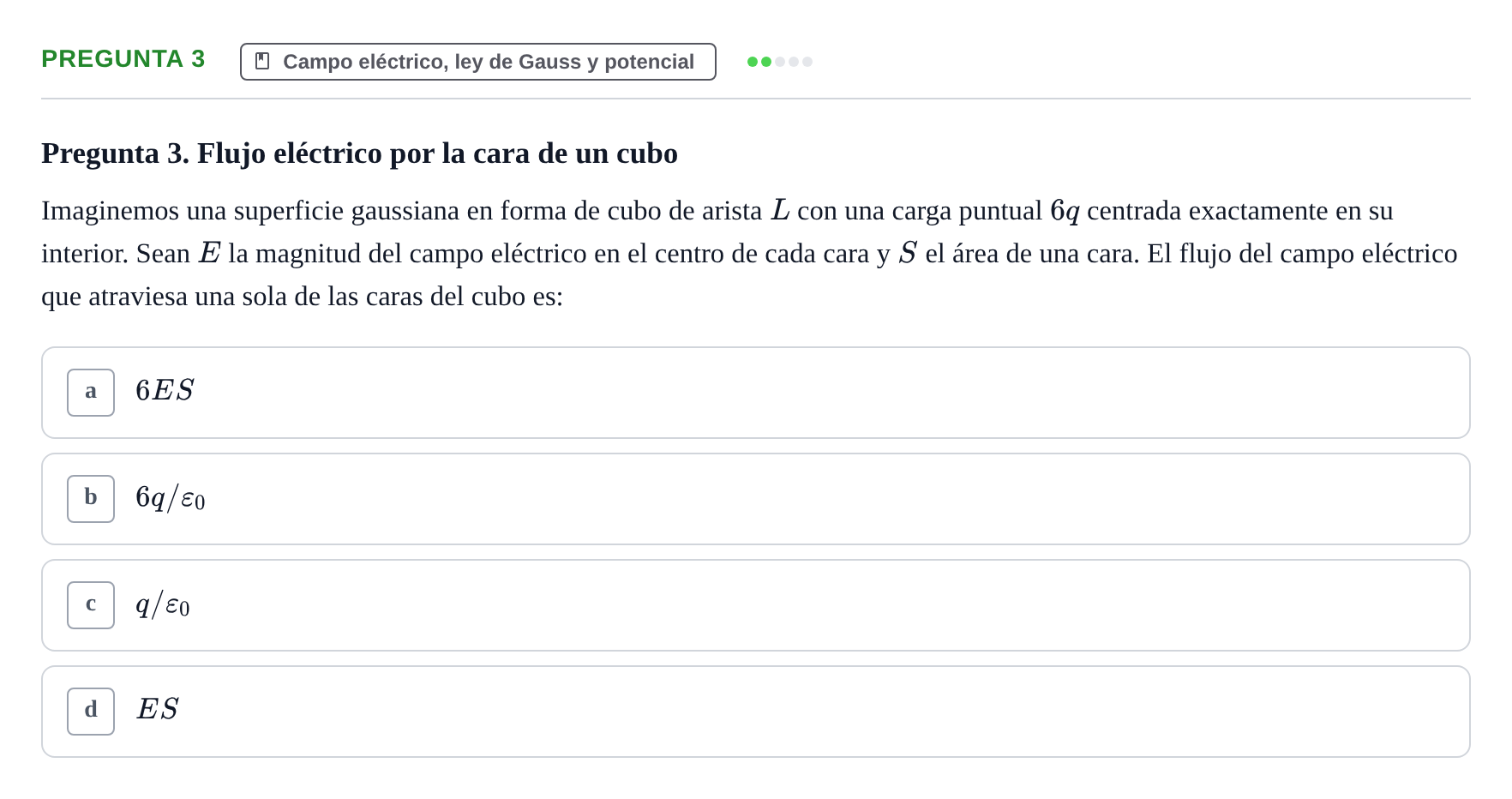Enunciado: Pregunta 3 · Física UPC Juny 2022