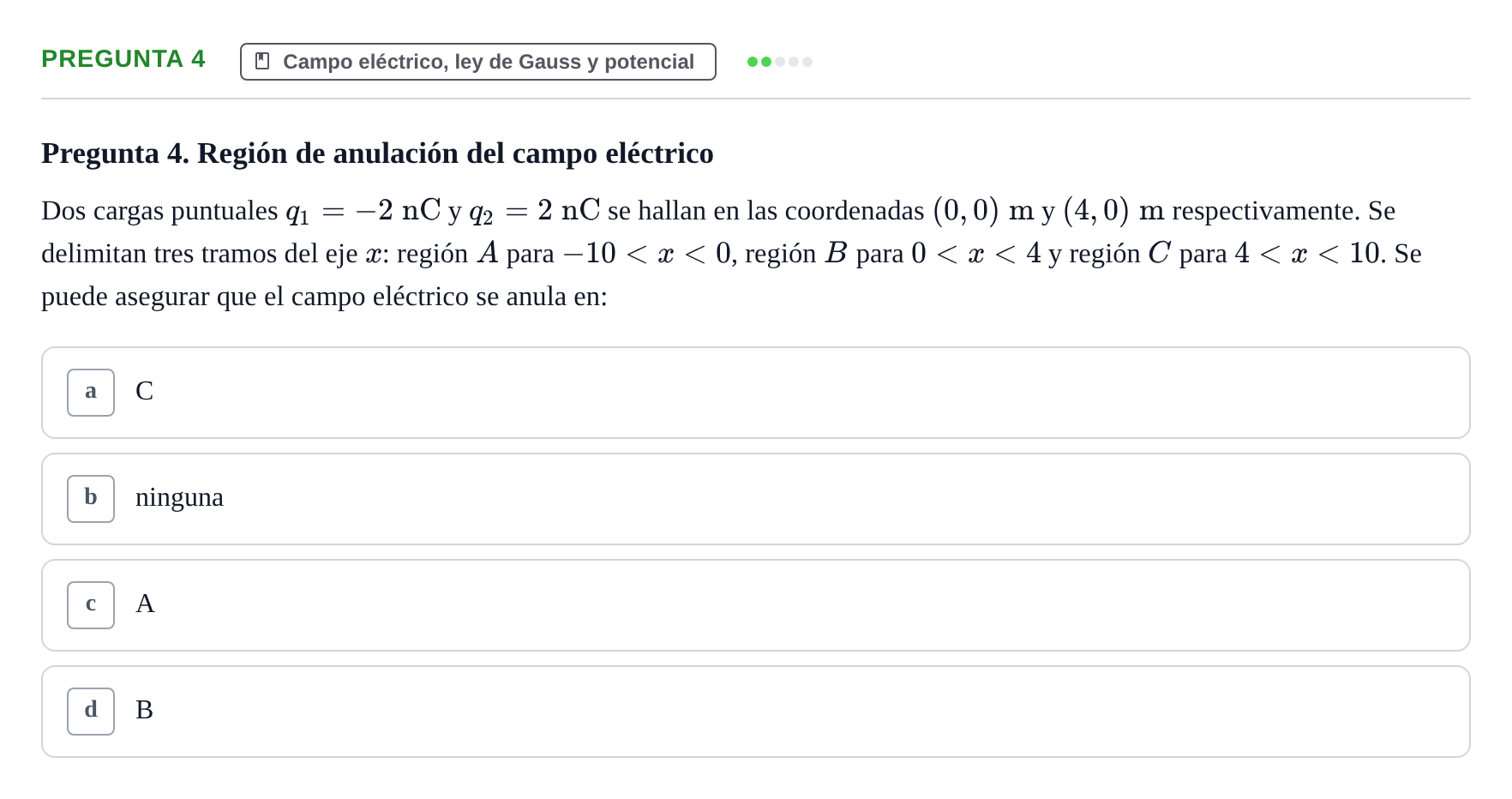 Enunciado: Pregunta 4 · Física UPC Juny 2022