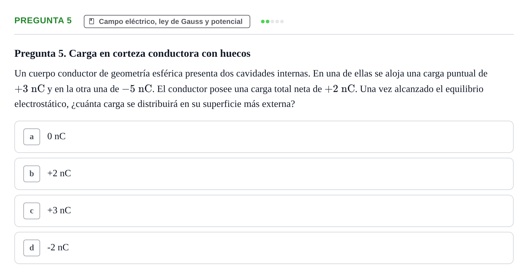 Enunciado: Pregunta 5 · Física UPC 2022
