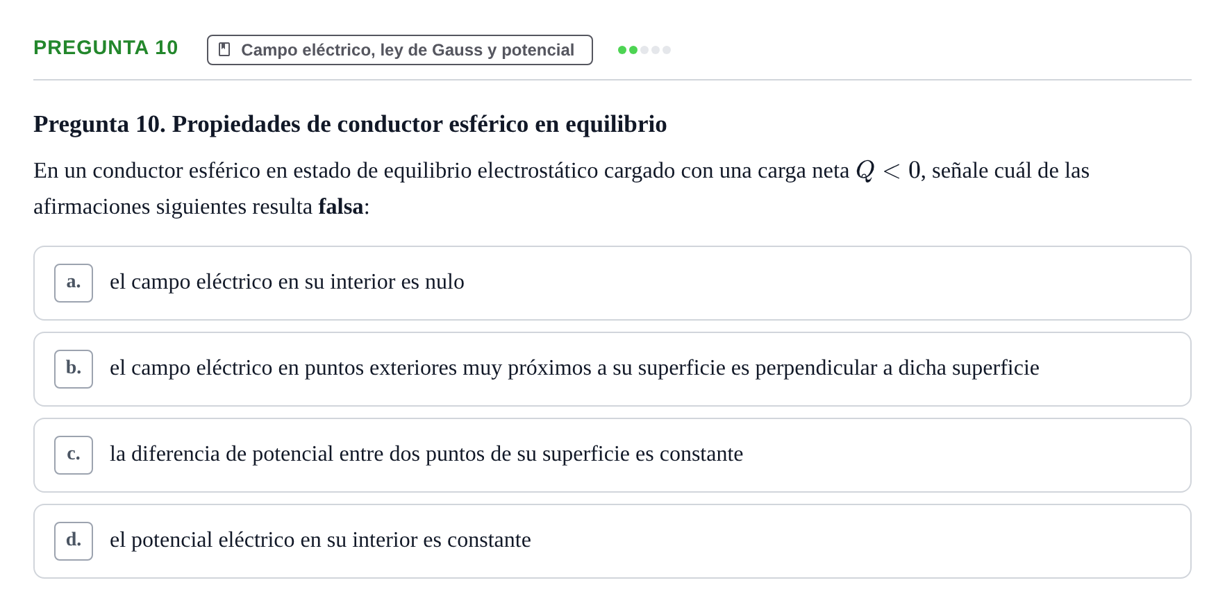 Enunciado: Pregunta 10 · Física UPC Juny 2023