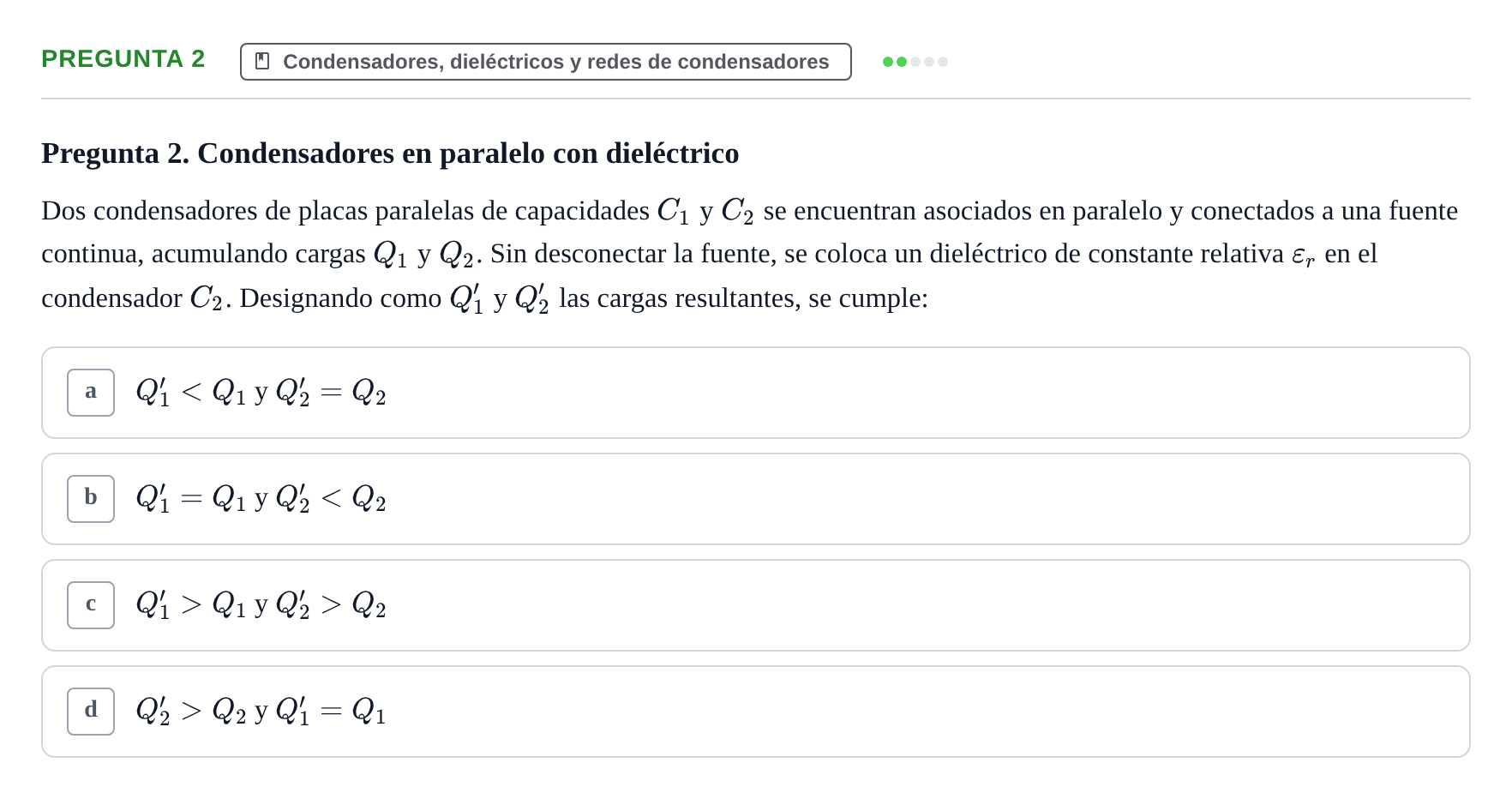 Enunciado: Pregunta 2 · Física UPC Juny 2023