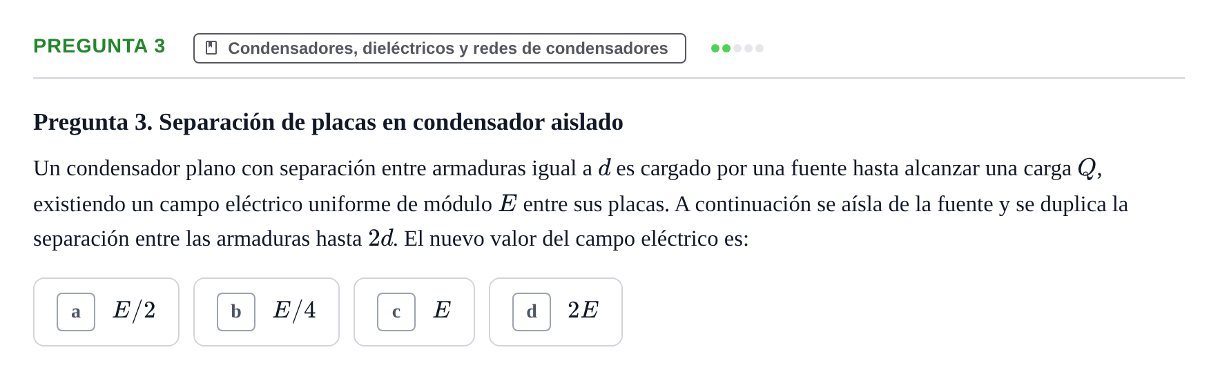 Enunciado: Pregunta 3 · Física UPC Juny 2023