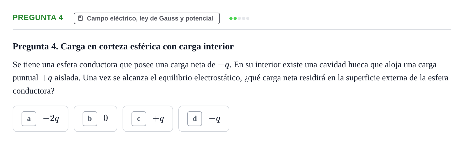 Enunciado: Pregunta 4 · Física UPC Juny 2023