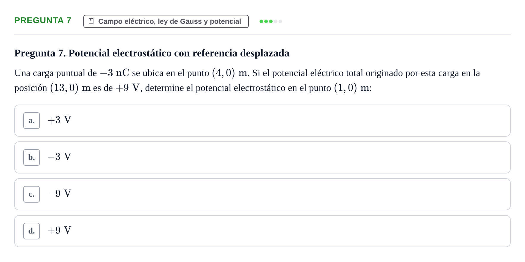 Enunciado: Pregunta 7 · Física UPC Juny 2023