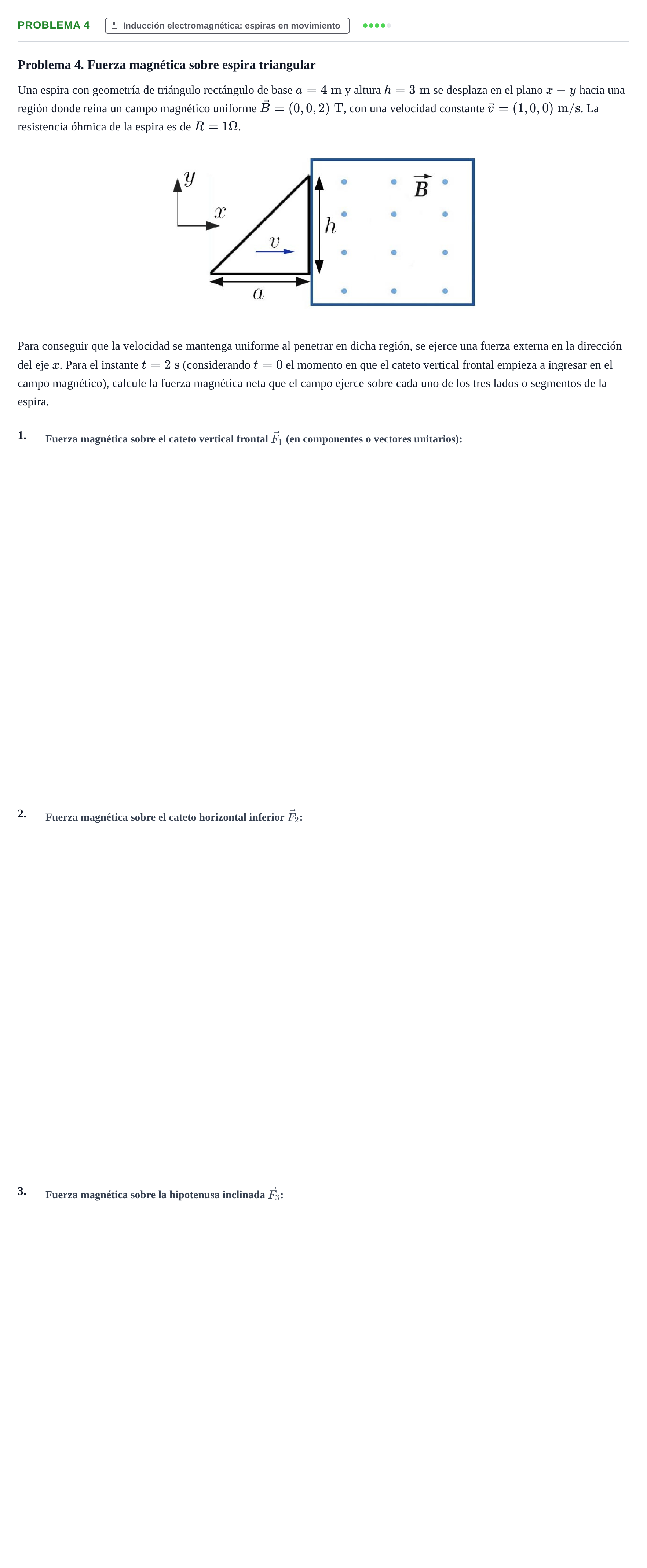 Enunciado: Problema 4 · Física UPC Juny 2023