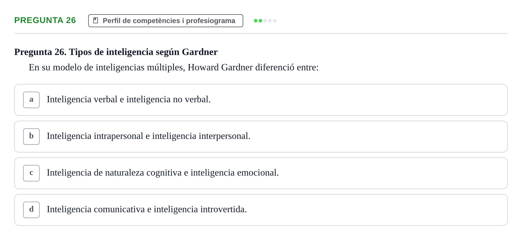 Enunciado: Pregunta 26