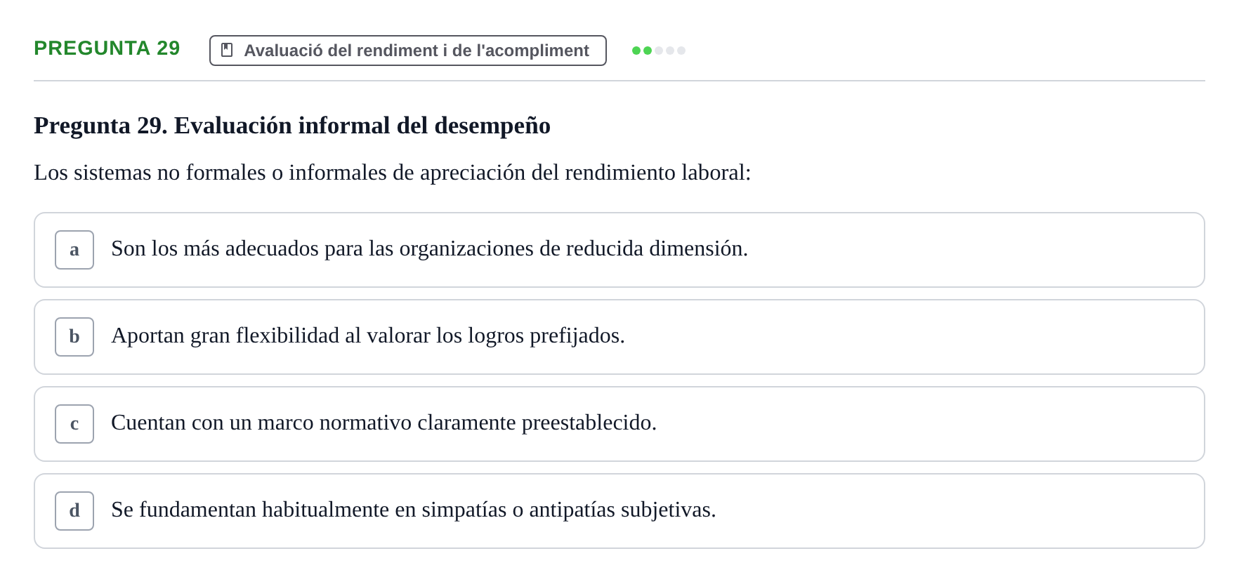 Enunciado: Pregunta 29