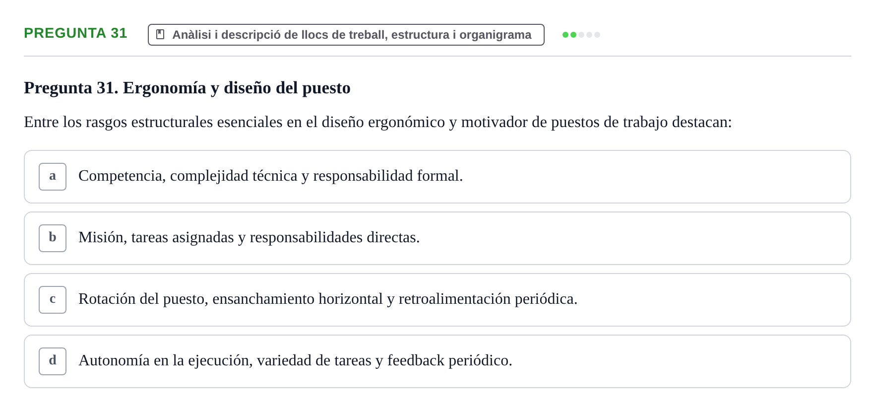 Enunciado: Pregunta 31