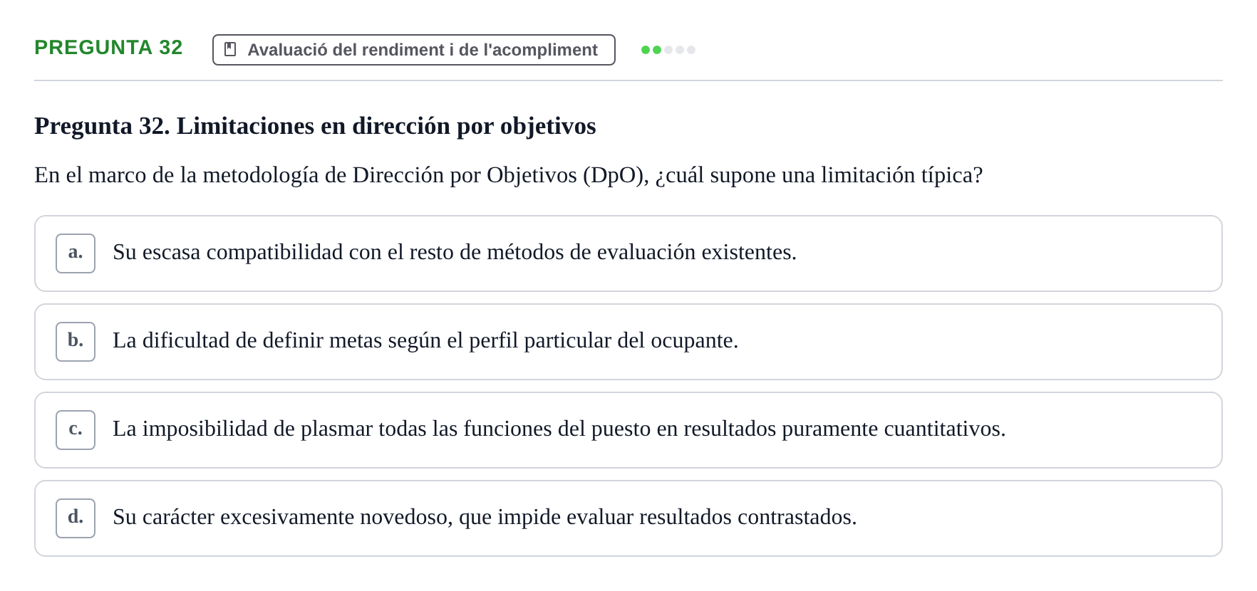 Enunciado: Pregunta 32