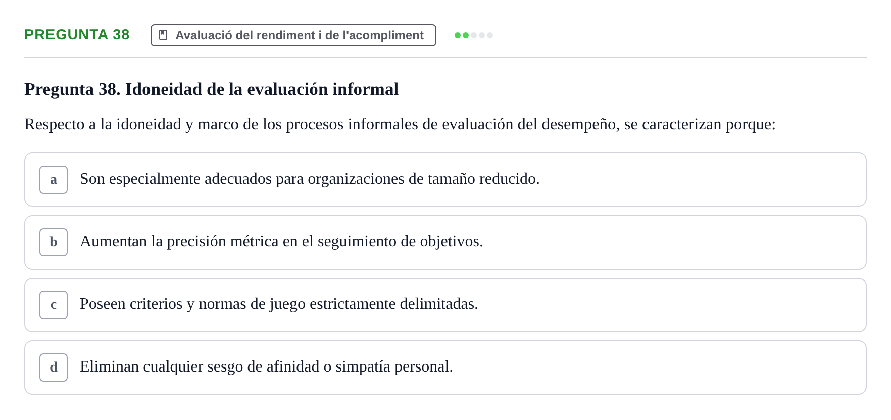 Enunciado: Pregunta 38