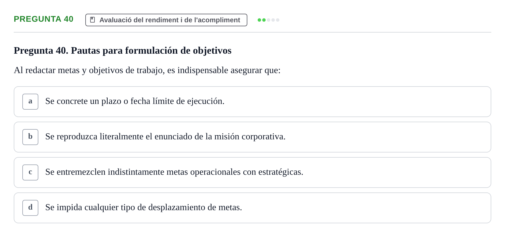 Enunciado: Pregunta 40