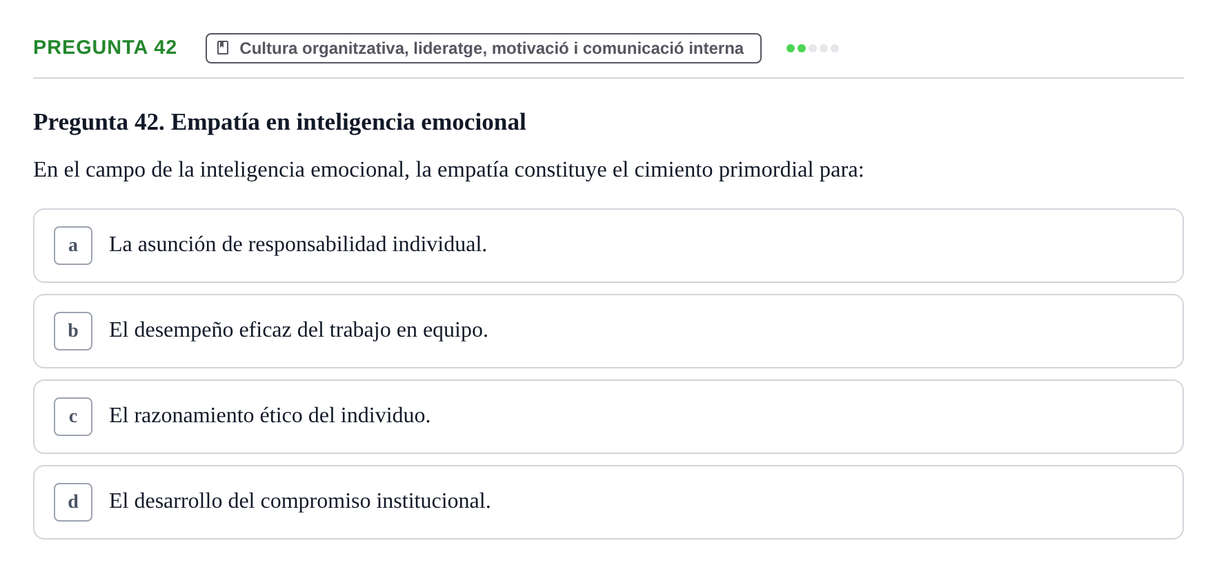 Enunciado: Pregunta 42