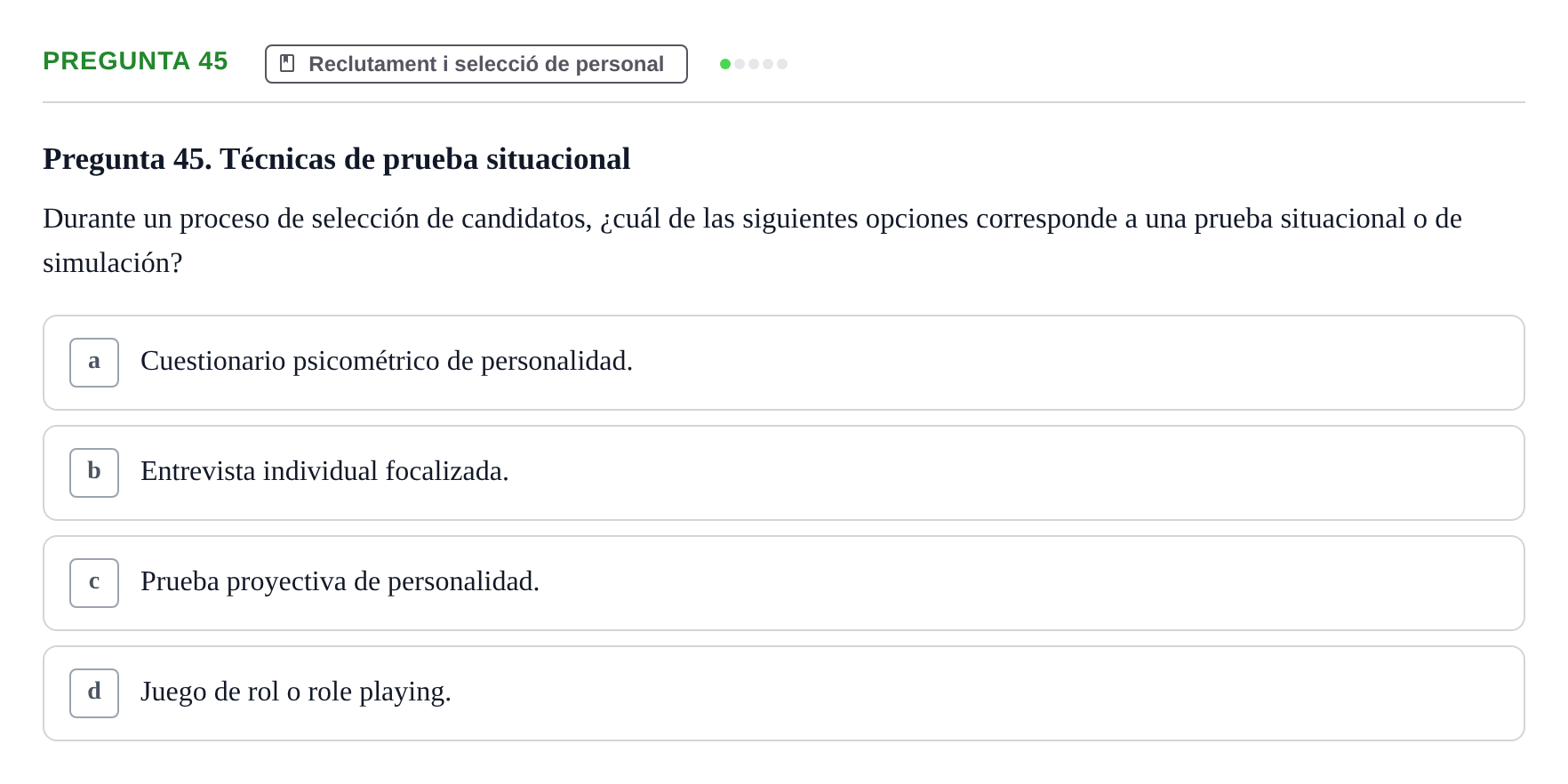 Enunciado: Pregunta 45