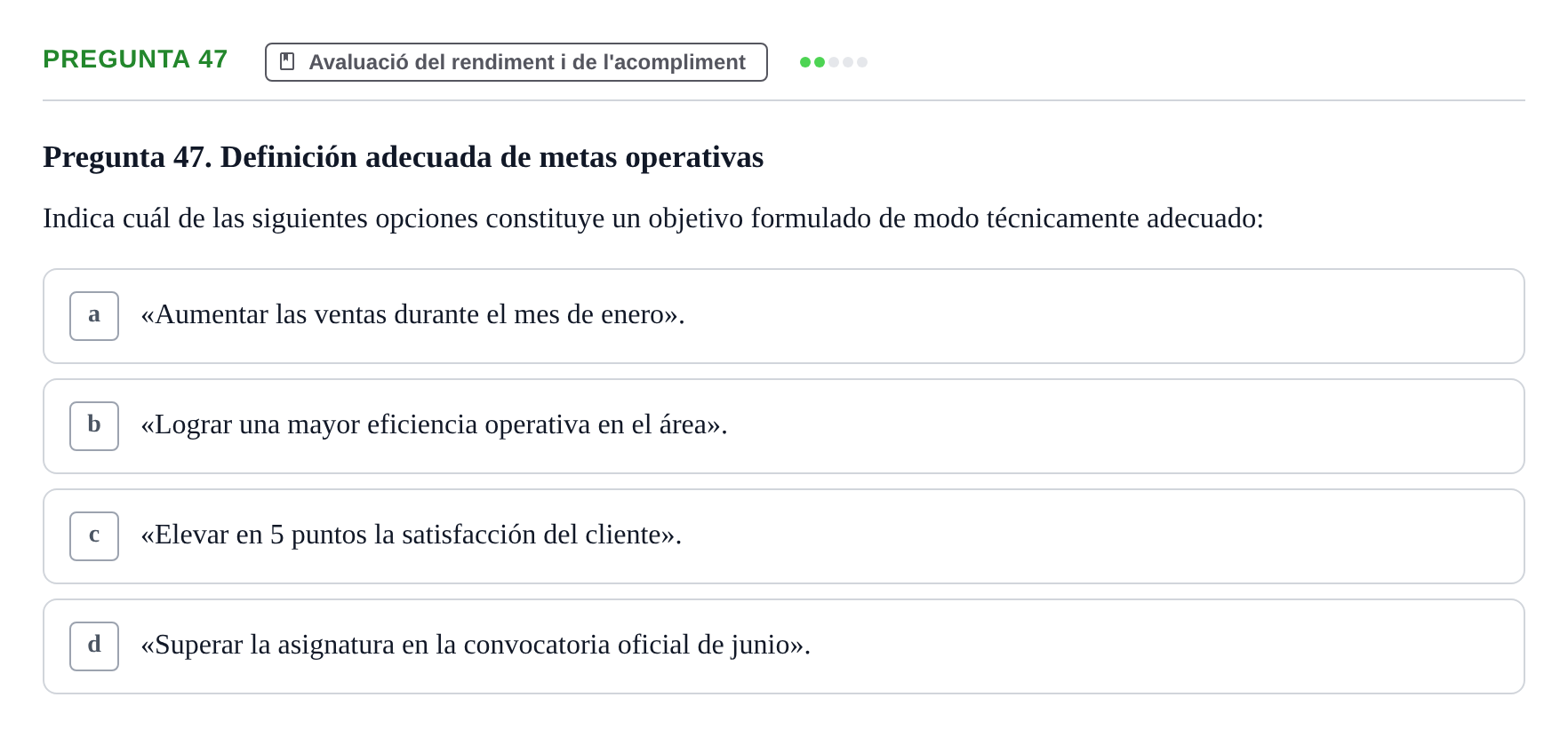 Enunciado: Pregunta 47