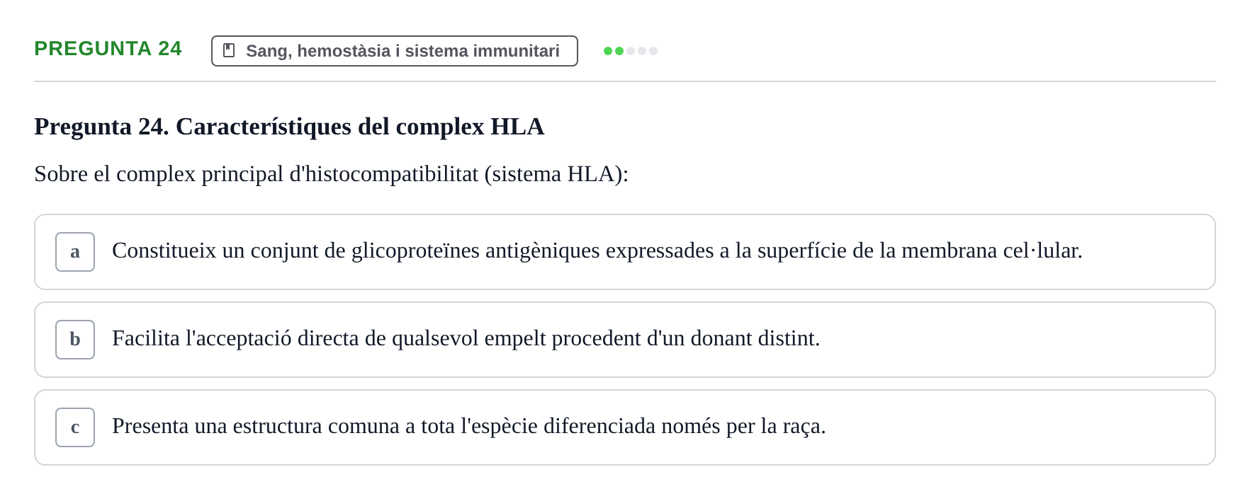 Enunciado: Pregunta 24 · Anatomia i fisiologia I URL Exemples