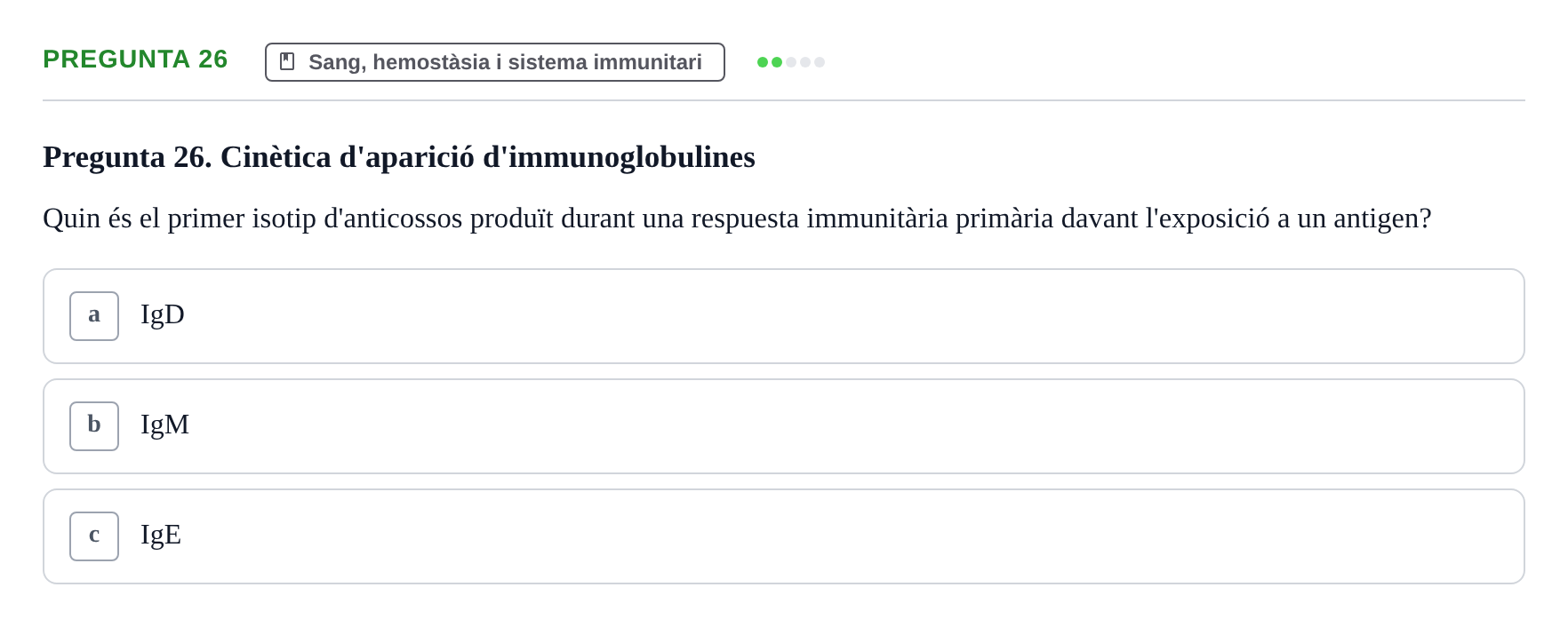 Enunciado: Pregunta 26 · Anatomia i fisiologia I URL Exemples