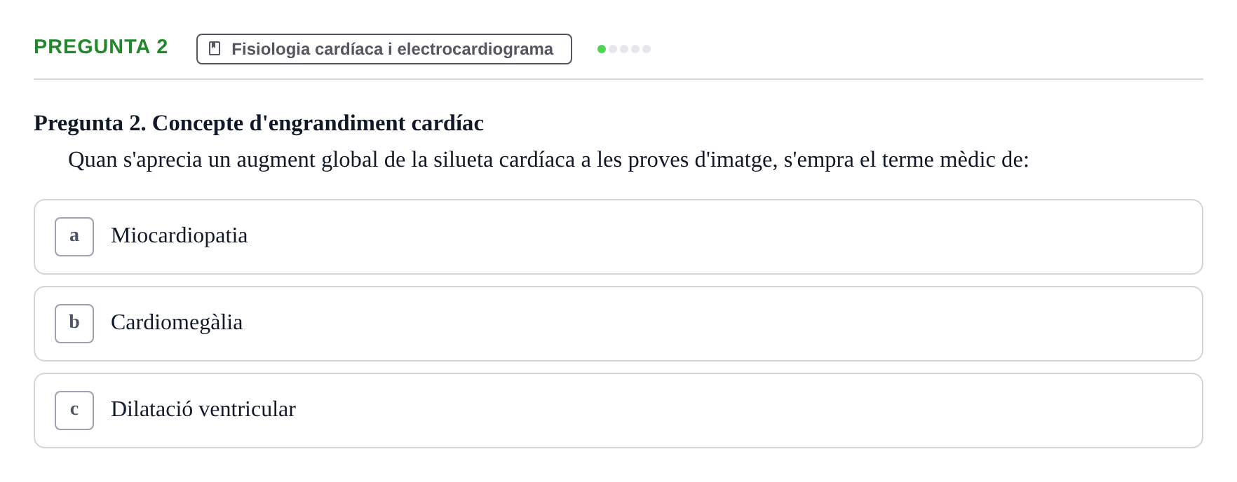 Enunciado: Pregunta 2 · Anatomia i fisiologia I URL Exemples
