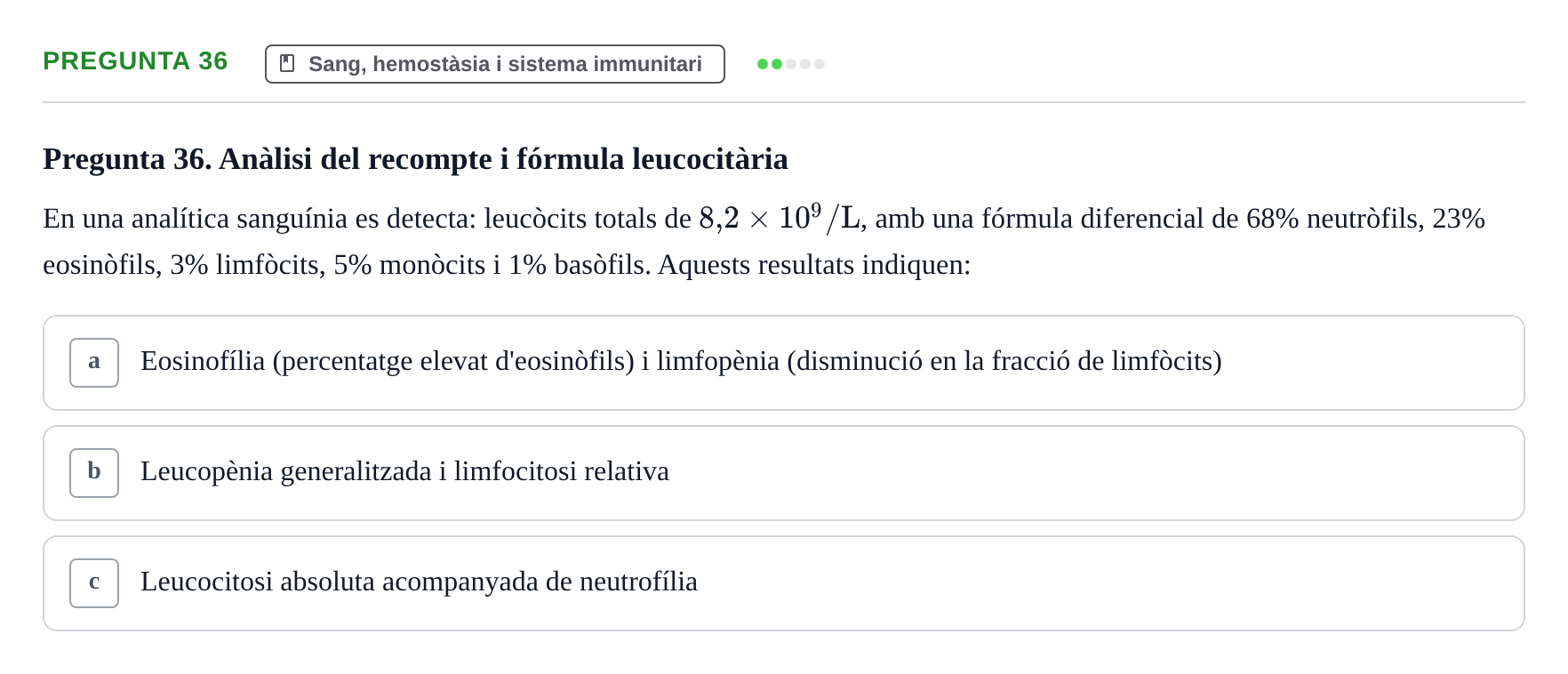 Enunciado: Pregunta 36 · Anatomia i fisiologia I URL Exemples