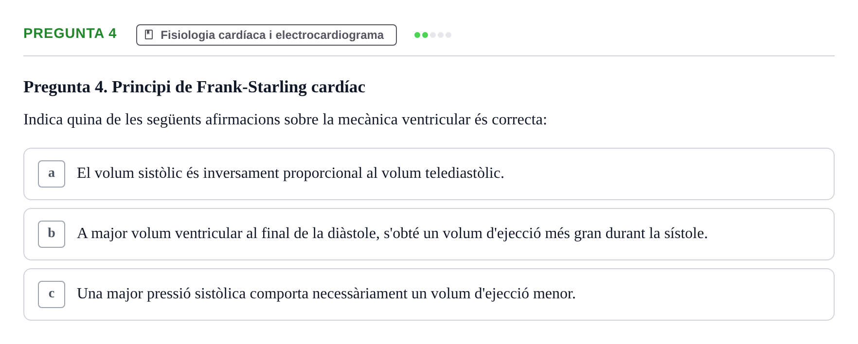 Enunciado: Pregunta 4 · Anatomia i fisiologia I URL Exemples