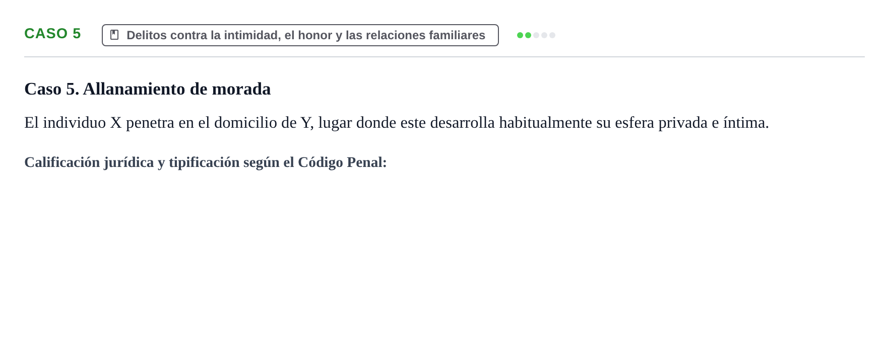 Enunciado: Caso 5