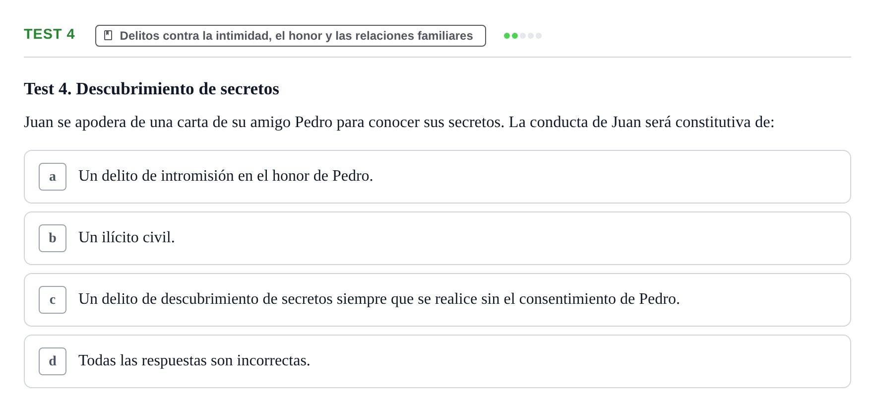 Enunciado: Test 4