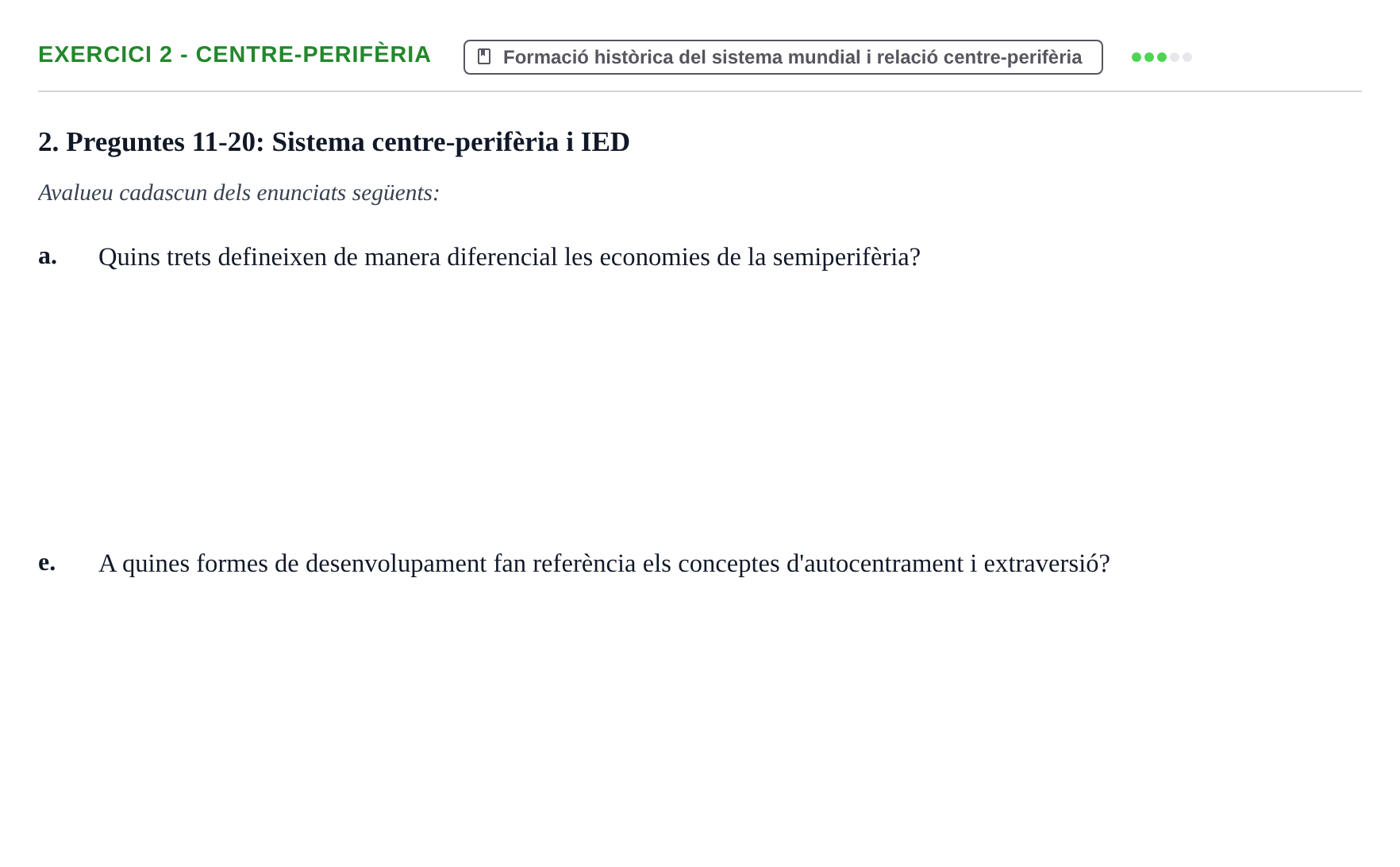 Enunciado: 2 - Centre-perifèria
