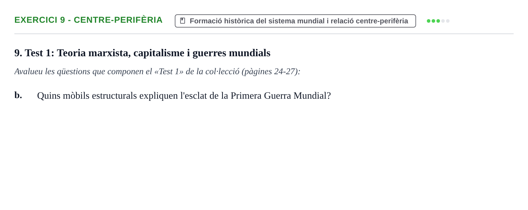 Enunciado: 9 - Centre-perifèria